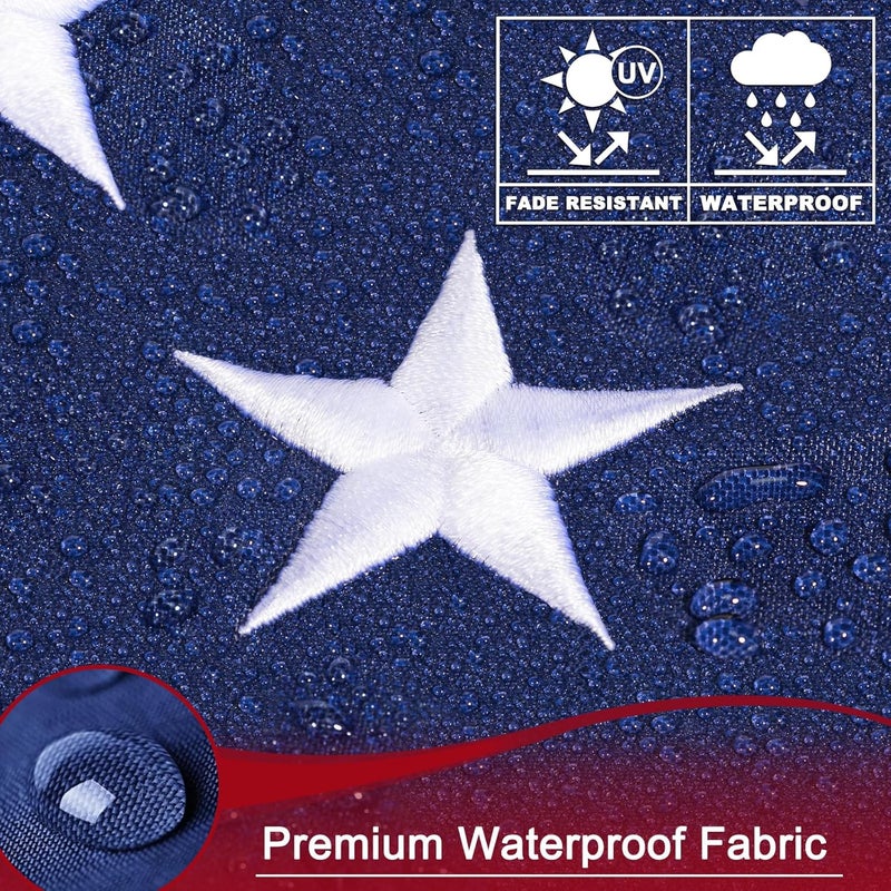 TOOUP American Flag 4x6 FT Outdoor Heavy Duty, Fade Resistant USA Flags 4x6 FT 420D Nylon, American Flags 4x6 for Outside Longest Lasting, US Flag with Embroidered Stars, Brass Grommets, Sewn Stripes - Image 5
